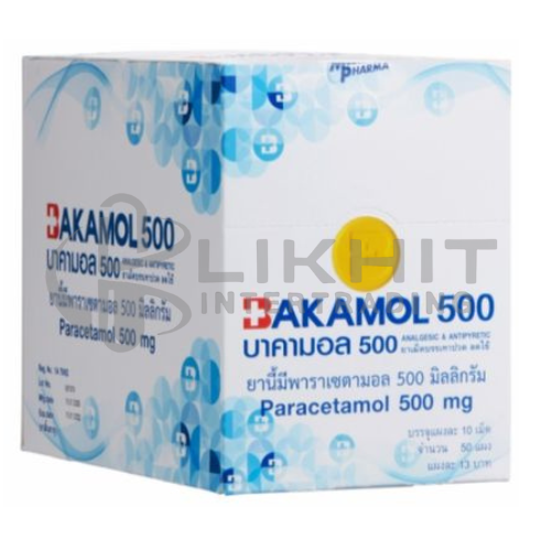 BAKAMOL 500 MG 50X10'S