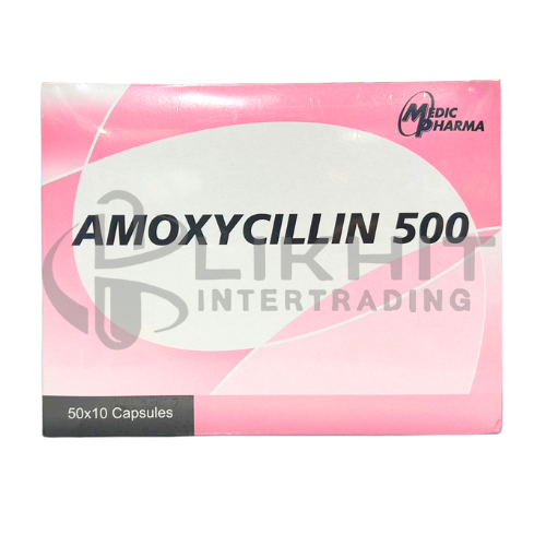 AMOXYCILLIN 500MG 10'S ขาว-ชมพู 