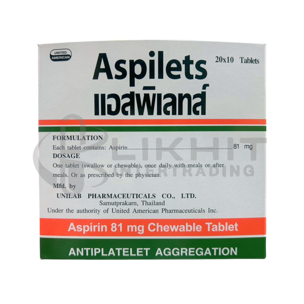 ASPILETS 81MG 20X10'S