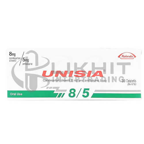 UNISIA 8/5MG 3X10'S