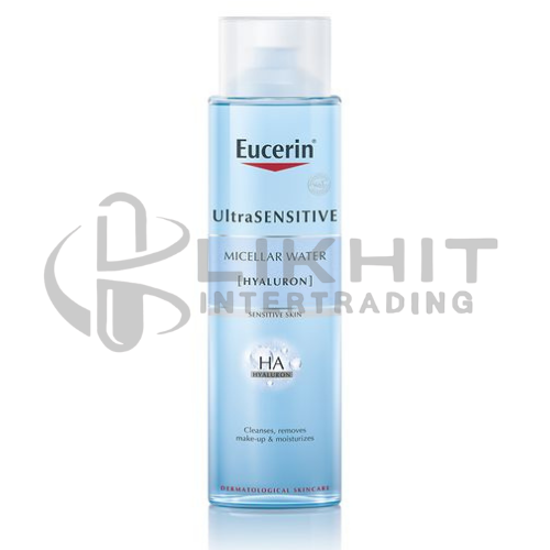 EUCERIN ULTRA SENSITIVE MICELLAR WATER (HYALURON) 400 ML.สีฟ้า
