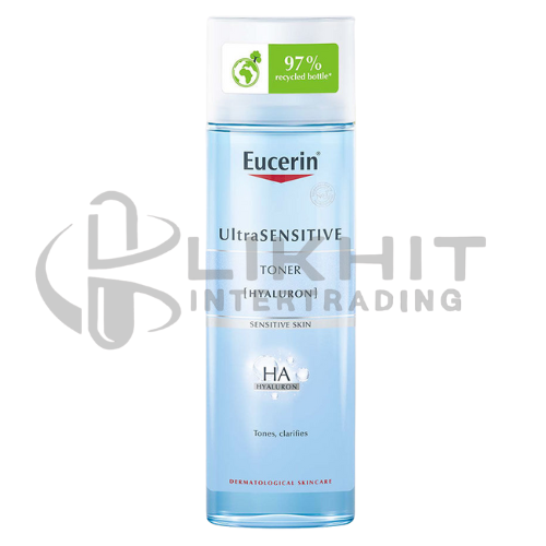 EUCERIN ULTRA SENSITIVE TONER (HYALURON) 200 ML.สีฟ้า