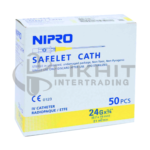 NIPRO SAFELET CATH 24x3/4" 50ชิ้น