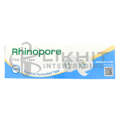 RHINOPORE FIRST AID TAPE 1/2นิ้วx5หลา