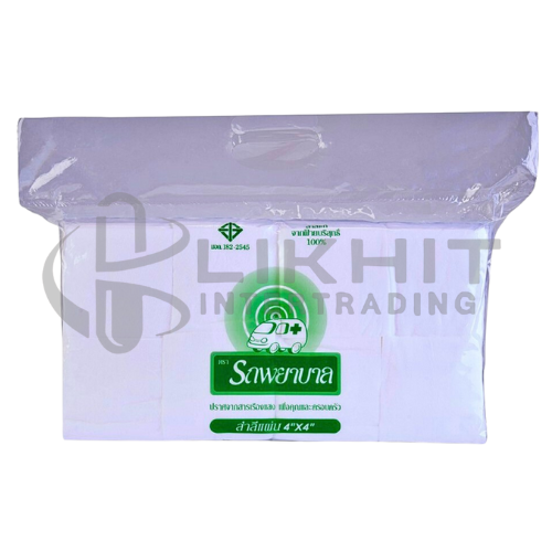 สำลีรถพยาบาล แผ่น 4"x4"