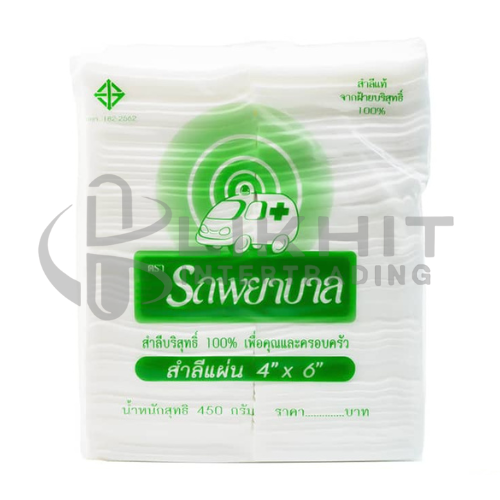 สำลีรถพยาบาล แผ่น 4"x6"