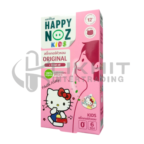 HAPPY NOZ KIDS ORGANIC สติ๊กเกอร์หัวหอม ลาย HELLO KITTY