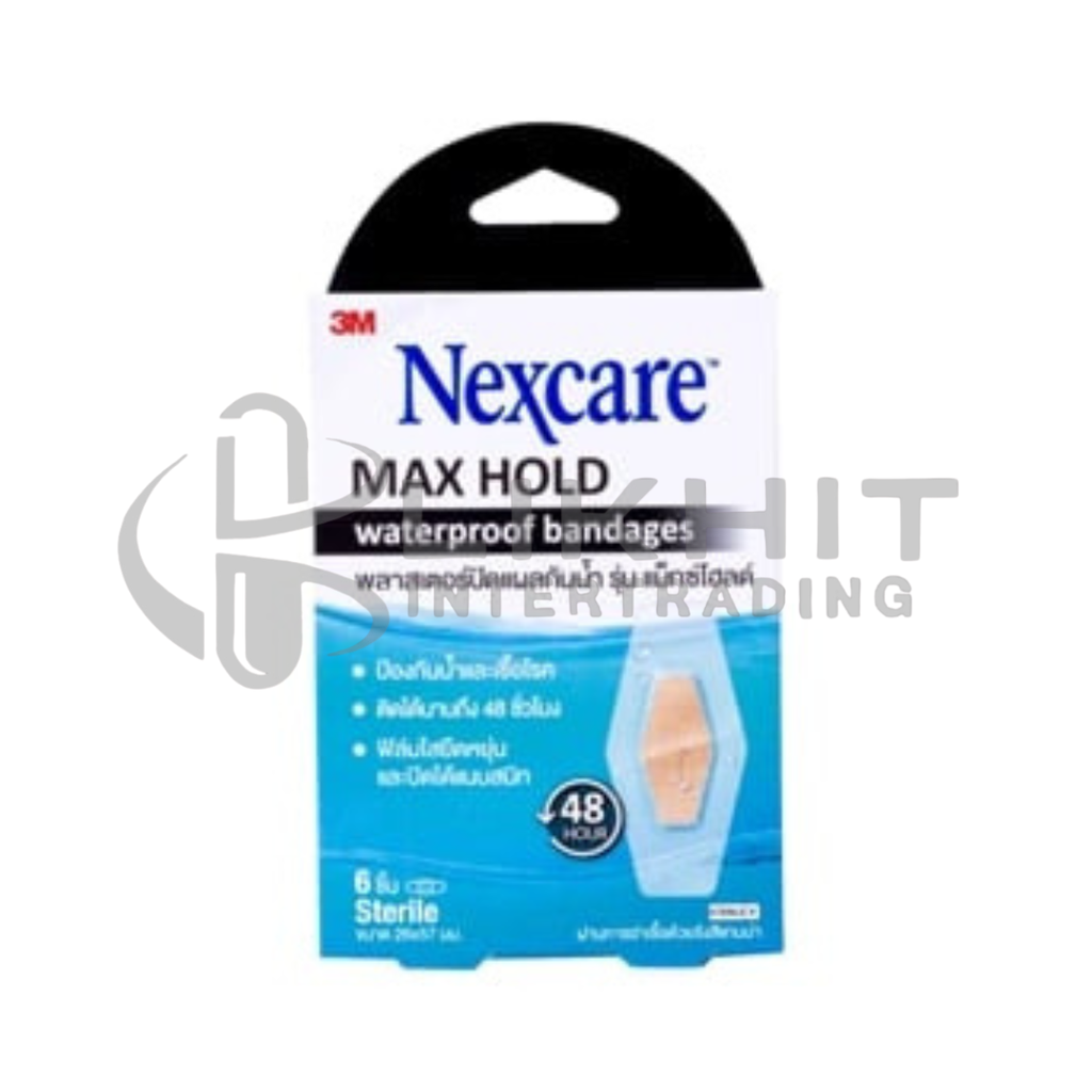 3M. NEXCARE MAX HOLD พลาสเตอร์กันน้ำ 48HOUR 3ชิ้น *10ซอง