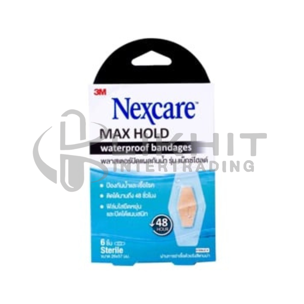 3M NEXCARE MAX HOLD พลาสเตอร์กันน้ำ 48HOUR 6ชิ้น