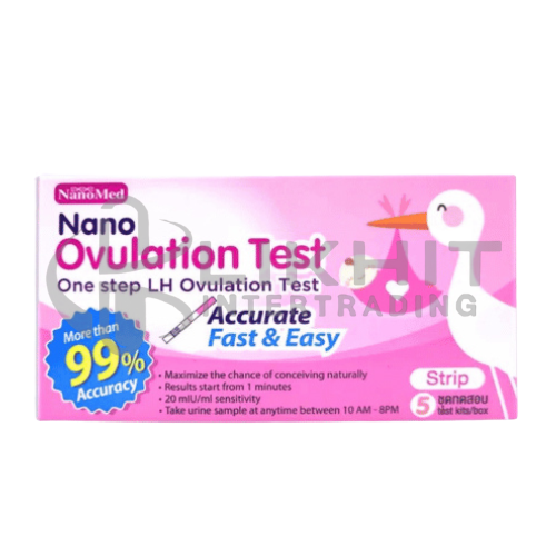 NANO ONE STEP LH OVULATION TEST STRIP สีชมพู 5ชุด