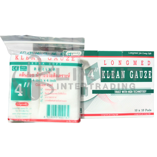 LONGMED KLEAN GAUZE 4X4"