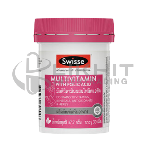 SWISSE MULTIVIT WITH FOLIC 30'S