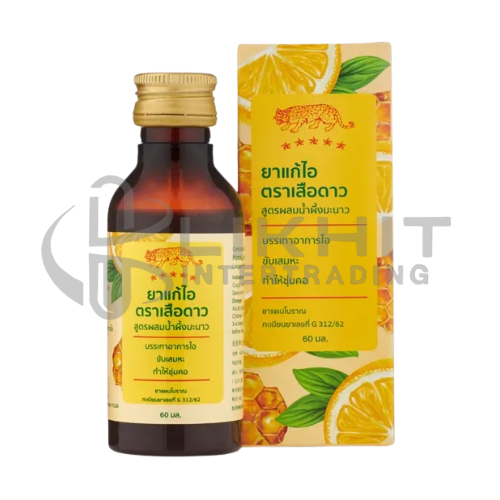 ยาแก้ไอตราเสือดาวรสน้ำผึ้งผสมมะนาว-เล็ก 60ML