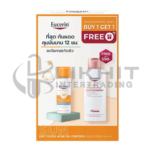 EUCERIN SUN DRY TOUCH 50+ 50ML+ BRIGHTENING LOTION 250ML