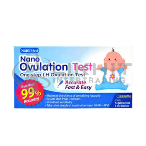 NANO ONE STEP LH OVULATION TEST CASSETTE สีฟ้า 5ชุด