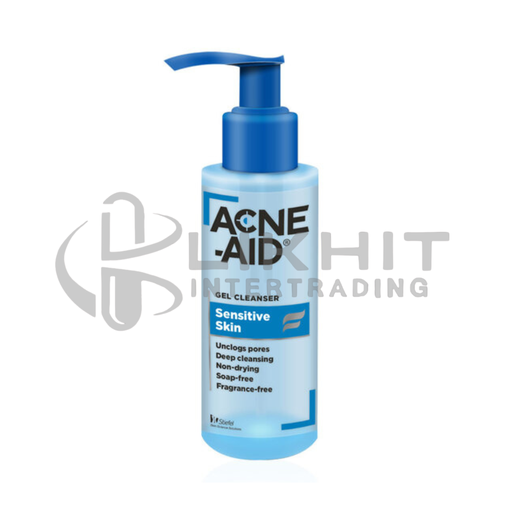 [0822] ACNE-AID SENSITIVE SKIN GEL CLEANSER 100ML. - ฟ้า