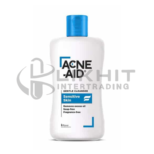 [0824] ACNE-AID SENSITIVE SKIN CLEANSER 100ML. - ฟ้า