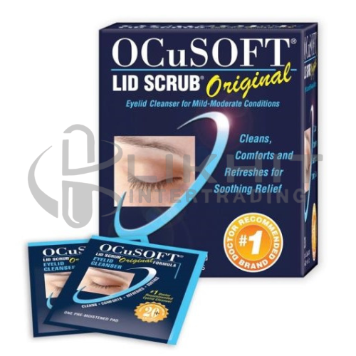 [0949] OCUSOFT LID SCRUB ORIGINAL PAD น้ำเงิน 30'S