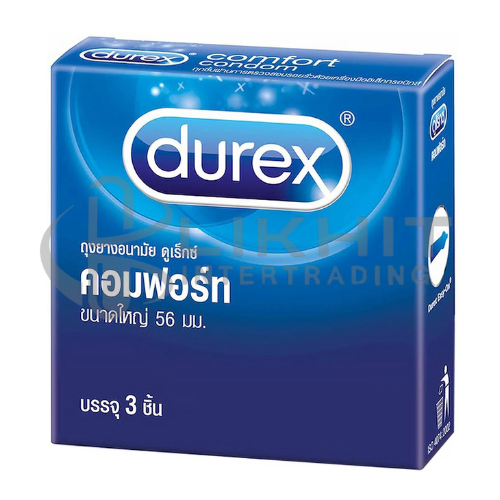 [2021] DUREX COMFORT 56มม.3ชิ้น
