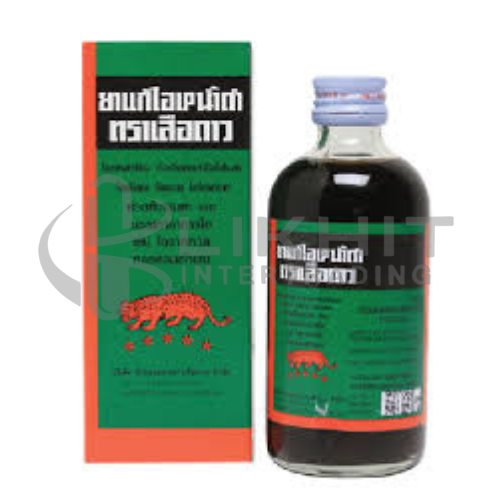 [3364] ยาแก้ไอน้ำดำตราเสือดาว-ใหญ่ 120ML