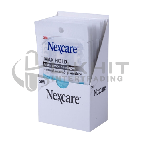 [3791] 3M. NEXCARE MAX HOLD พลาสเตอร์กันน้ำ 48HOUR 3'S (10ซอง/กล่อง)